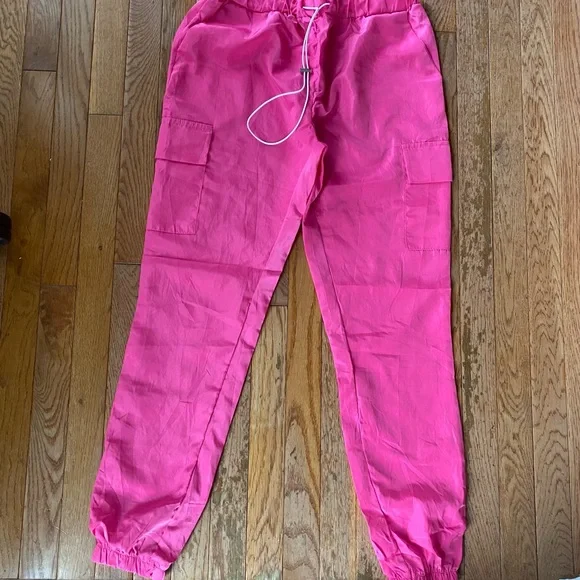 Pink y2k track athletic cargo joggers - Picture 2 of 8